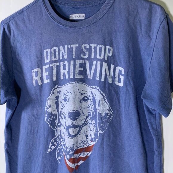 State Of Mine Small Blue Golden Retriever T‎ Shirt - Picture 2 of 4